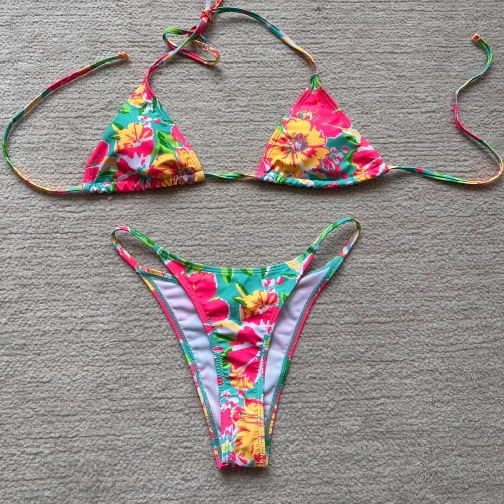 shein colorful bikini